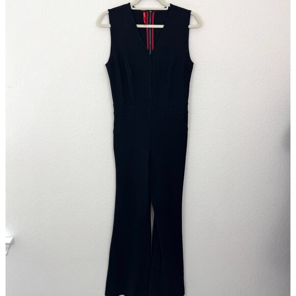 Spanx Womens The Perfect Sleeveless Jumpsuit Size S Stretch Shaping Ponte Black - Picture 1 of 9